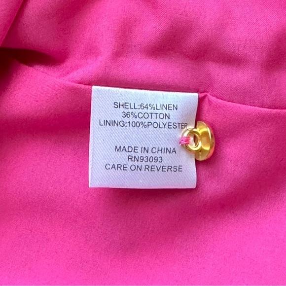 NWT Tyler Boe Melissa Linen Blend Animal Print Sleeveless Tunic Top Pink Small - Picture 6 of 10